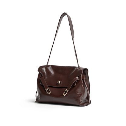 Split Leather Shoulder and Crossbody Tote