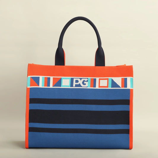 Colorful Striped Mesh Casual Tote Shoulder Bag