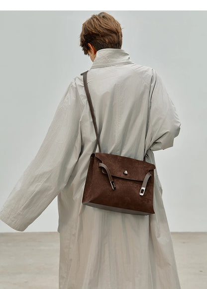 Split Leather Shoulder and Crossbody Tote