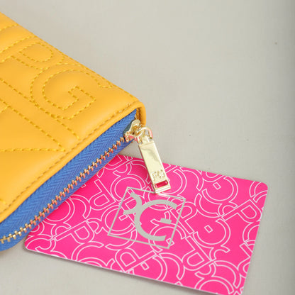 Elegant Letter Embroidery Zipper Wallet – Compact and Stylish
