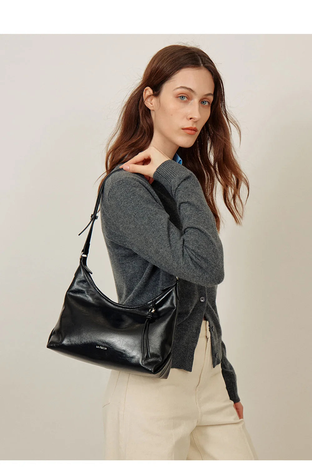 Soft Genuine Leather Shoulder Crossbody Tote