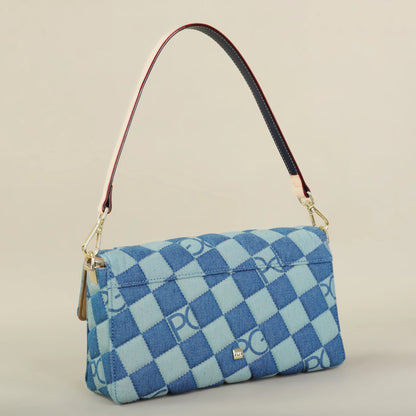 Bright Crossbody Bag – Elegant PU Satchel with Embroidery and Rivet Detail