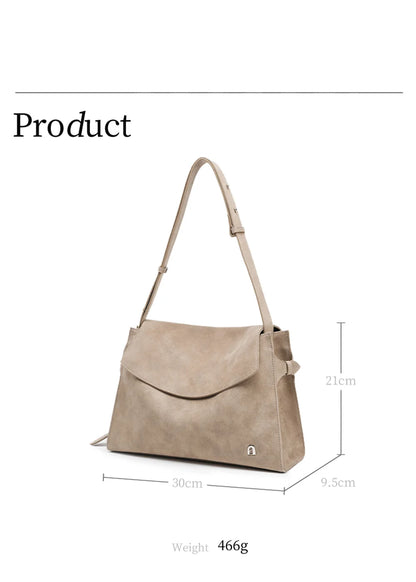 Genuine Leather Structured Tote Bag
