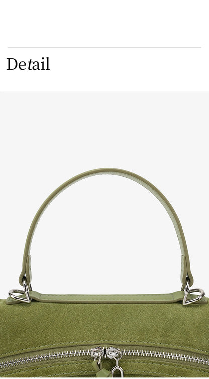 Green Split Leather Shoulder and Crossbody Bag