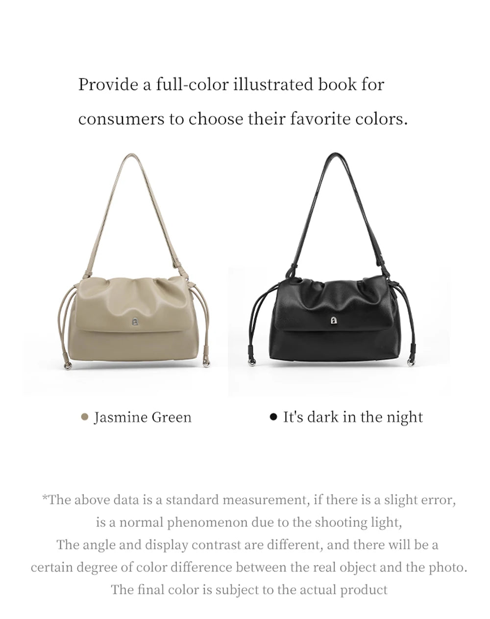 Split Leather Soft Shoulder and Crossbody Bag