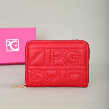 Elegant Letter Embroidery Zipper Wallet – Compact and Stylish