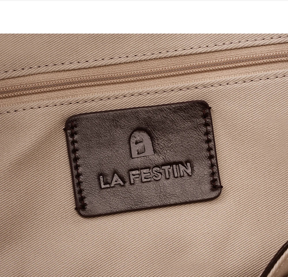 Split Leather Compact Shoulder and Crossbody Tote