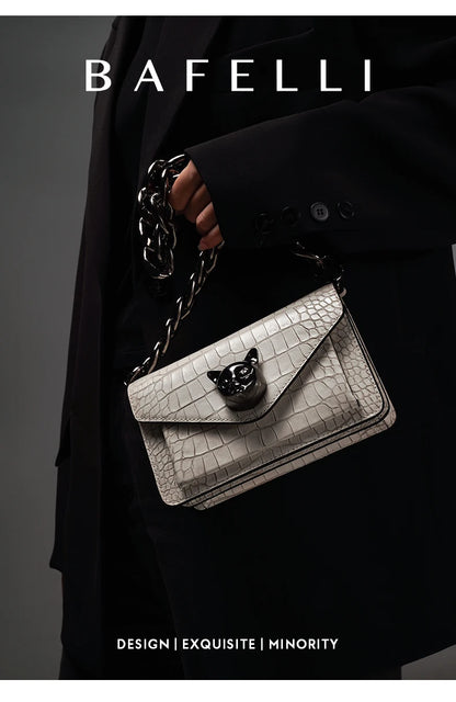 Genuine Leather Clutch and Crossbody Bag – Flap Lock Design