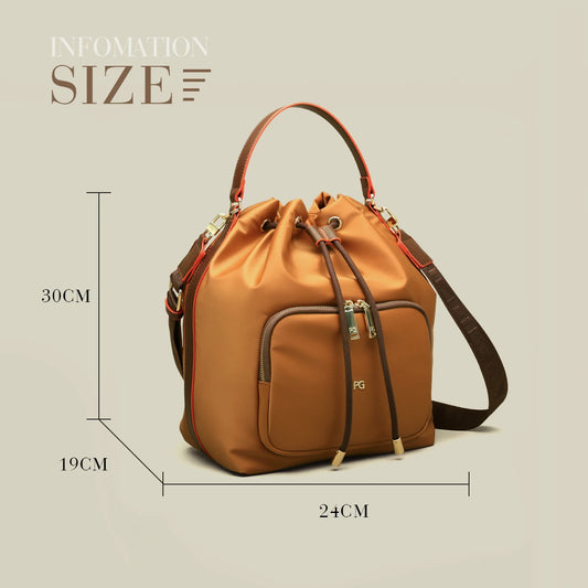 Nylon Bucket Shoulder Bag