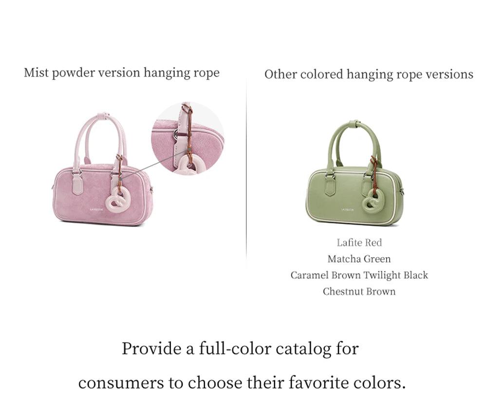 Split Leather Bowling Shoulder and Crossbody Tote