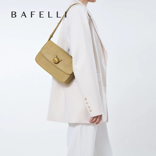 Boxy Genuine Leather Crossbody and Shoulder Bag