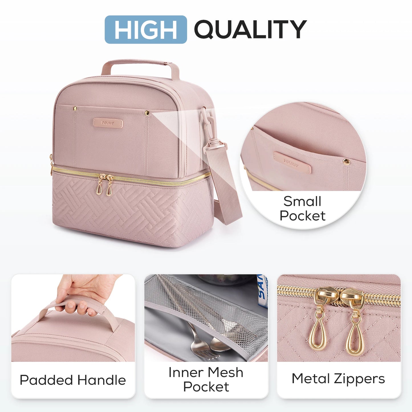 Thermal Double Deck Insulated Lunch Cooler Bag