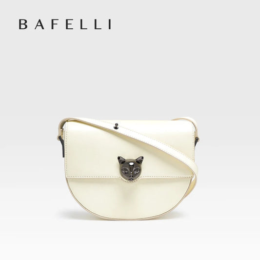Genuine Cow Leather Saddle Crossbody Bag