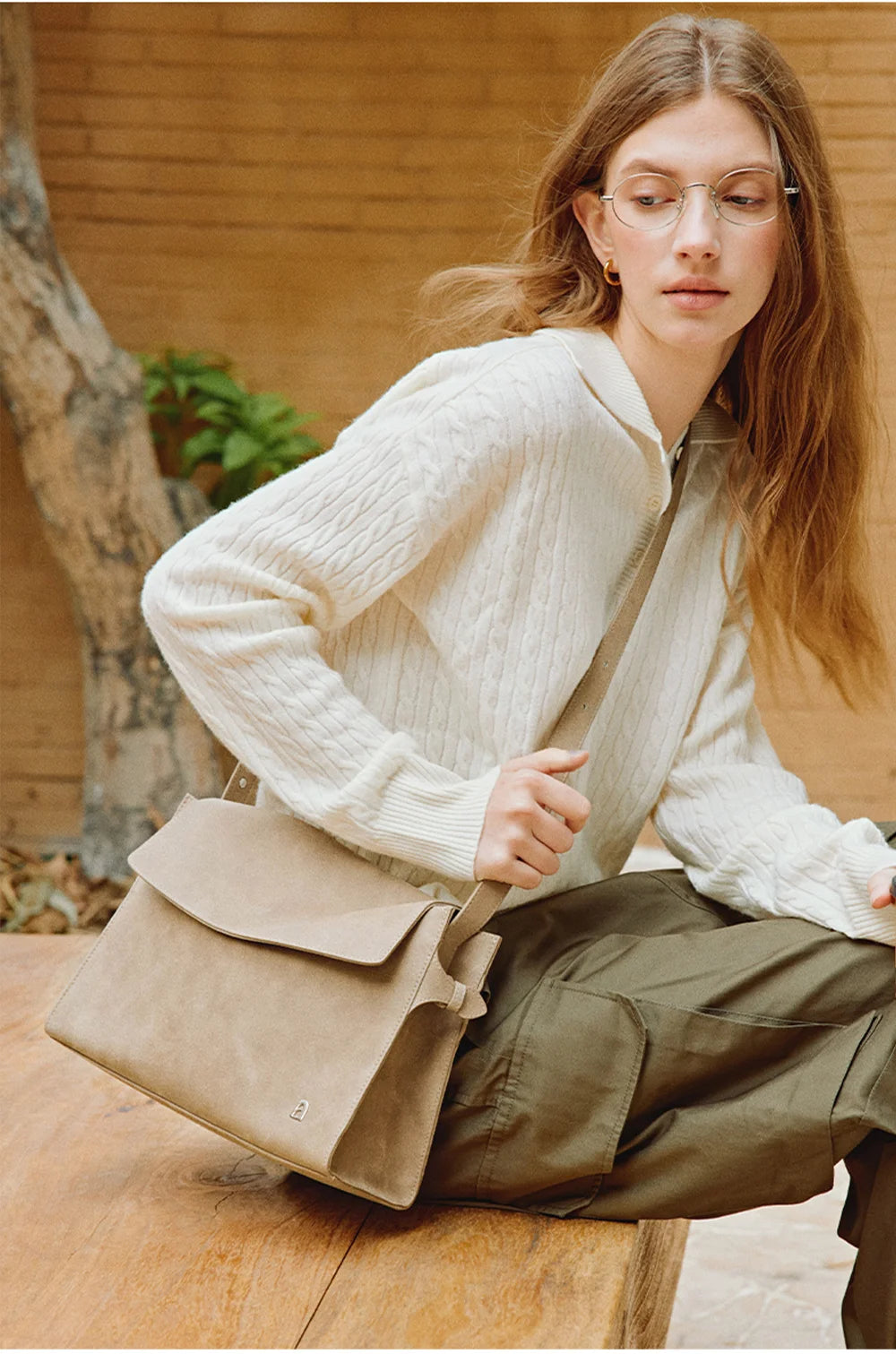 Genuine Leather Structured Tote Bag