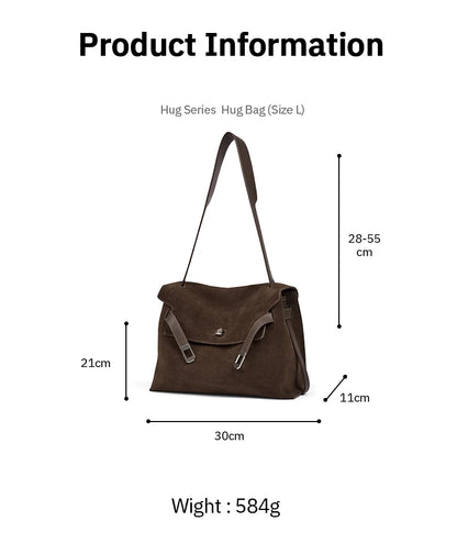 Split Leather Shoulder and Crossbody Tote