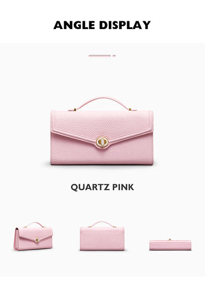 Genuine Leather Clutch Bag – Dress Style with Lock Flap
