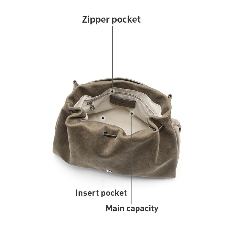 Genuine Leather Shoulder and Crossbody Tote