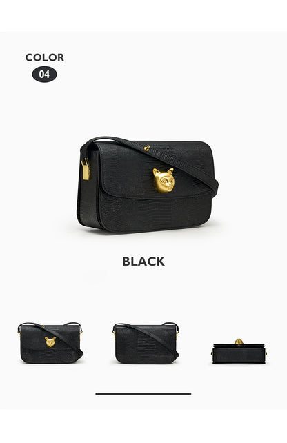 Boxy Genuine Leather Crossbody and Shoulder Bag