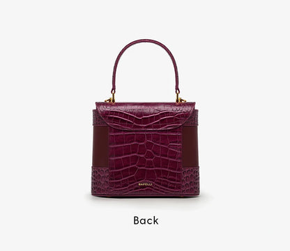 Genuine Leather Bucket Bag – Animal Print Style