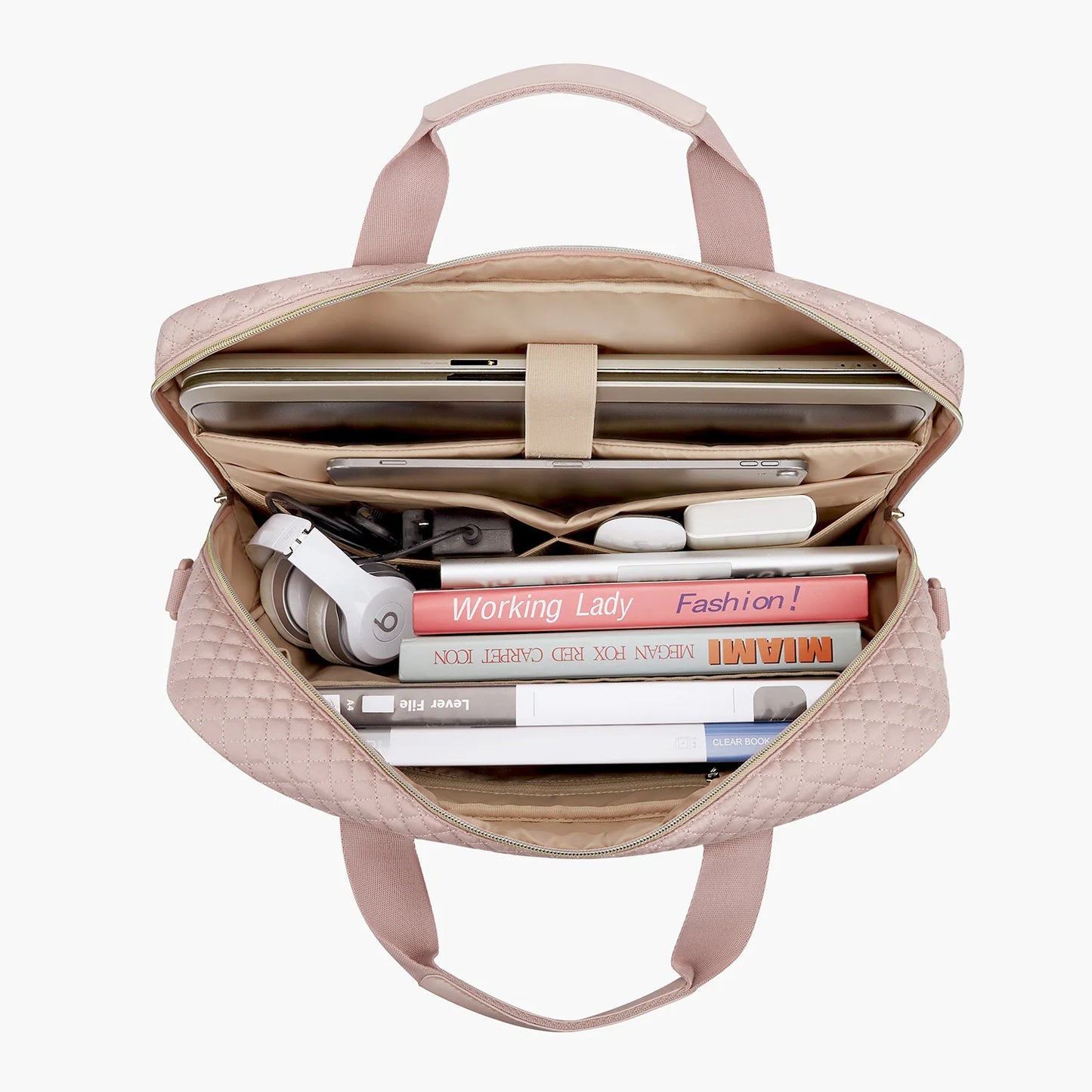 Nylon Structured Laptop Briefcase and Shoulder Bag