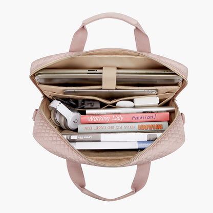 Nylon Structured Laptop Briefcase and Shoulder Bag