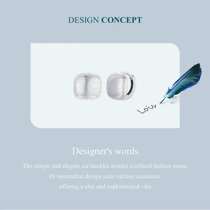 White Gold Square Hoop Earrings – Sterling Silver Lightweight Design