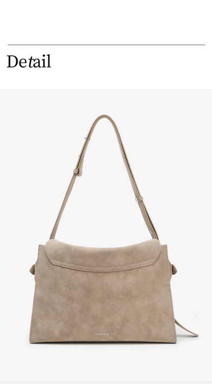 Genuine Leather Structured Tote Bag