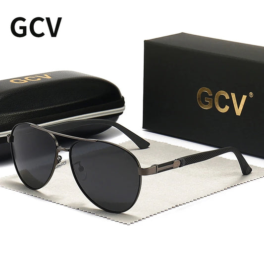 Classic Oval Polarized Sunglasses – Aluminum Frame