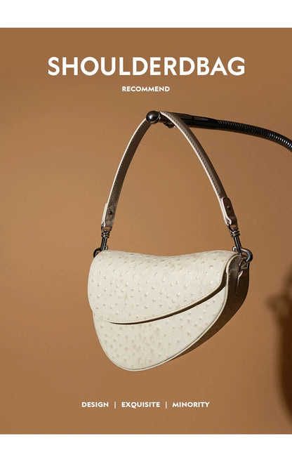 Genuine Leather Saddle Crossbody and Shoulder Bag – Tassel Flap Design