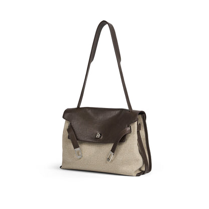 Split Leather Shoulder and Crossbody Tote