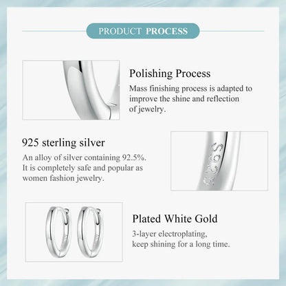 Minimalist Hoop Earrings – 925 Sterling Silver for Multiple Piercings
