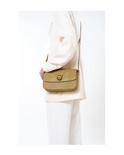 Boxy Genuine Leather Crossbody and Shoulder Bag