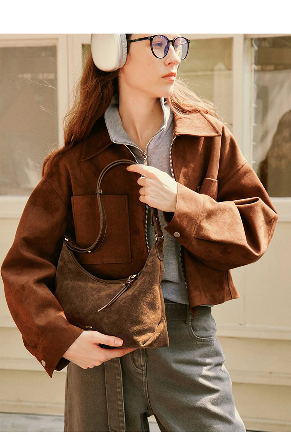 Soft Genuine Leather Shoulder Crossbody Tote