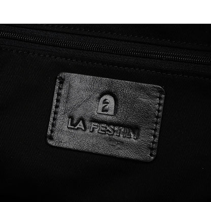 Genuine Leather Structured Tote Bag