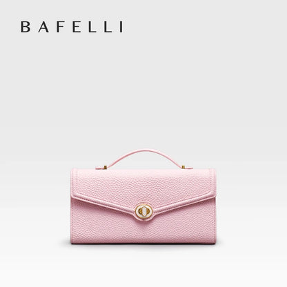 Genuine Leather Clutch Bag – Dress Style with Lock Flap