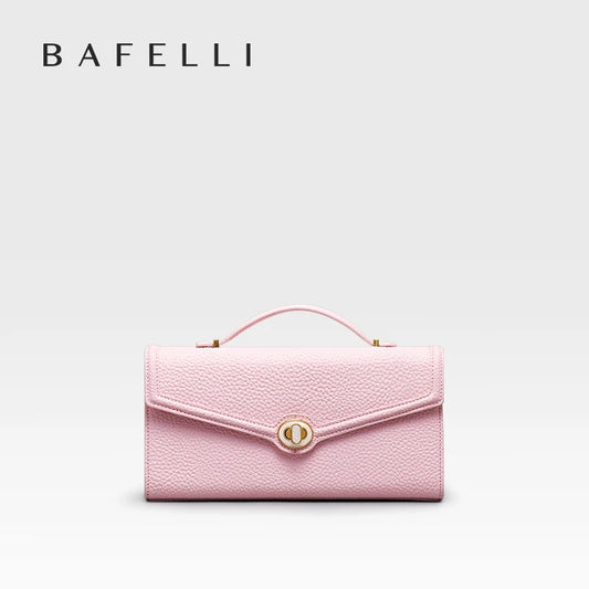 Genuine Leather Clutch Bag – Dress Style with Lock Flap