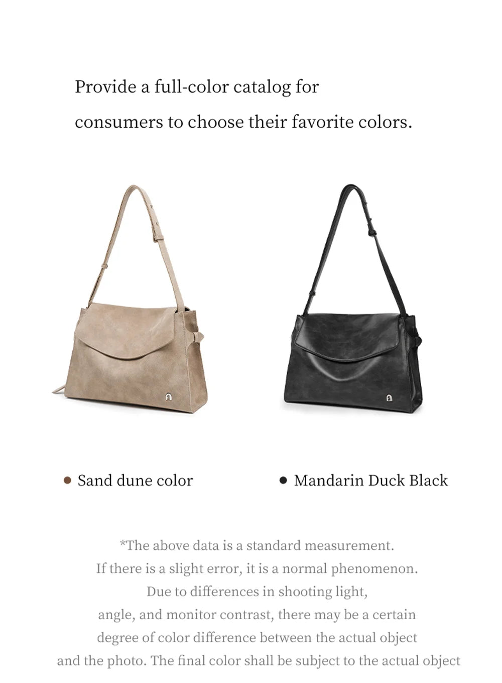 Genuine Leather Structured Tote Bag