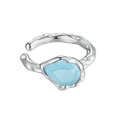 Sterling Silver Mono-earring with Zircon – Clip-On Geometric Style