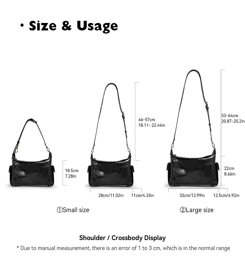 Soft Genuine Leather Casual Tote – Large Crossbody