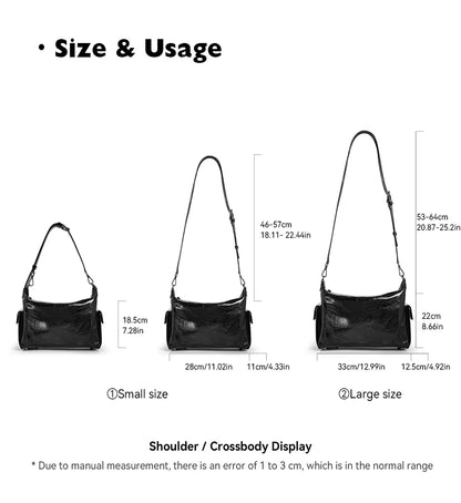 Soft Genuine Leather Casual Tote – Large Crossbody