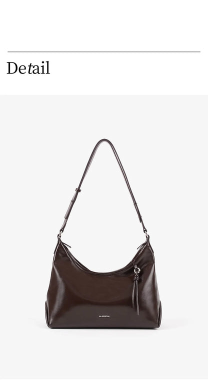 Soft Genuine Leather Shoulder Crossbody Tote