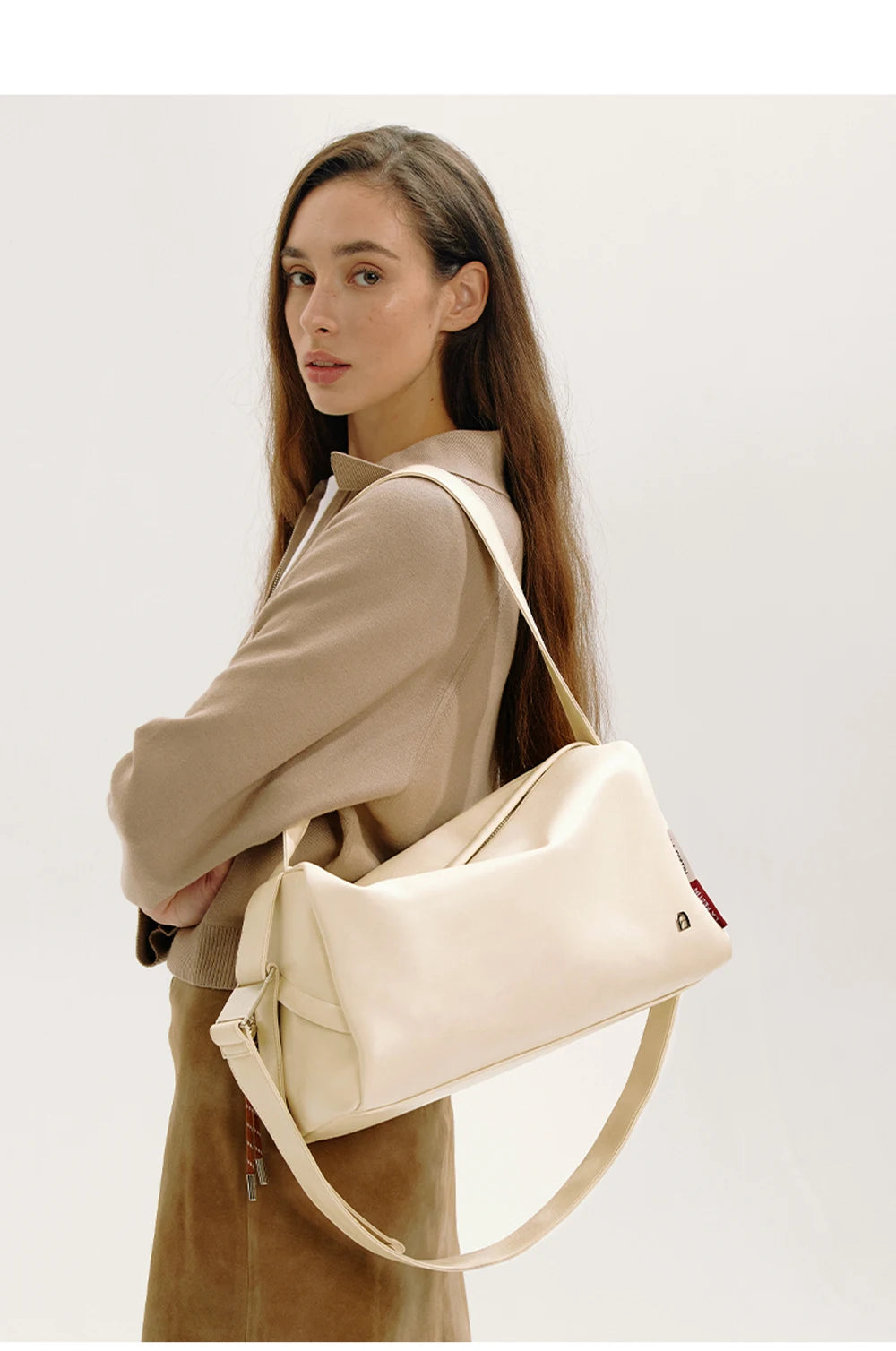 Genuine Leather Soft Tote Shoulder Bag