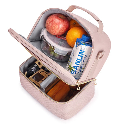 Thermal Double Deck Insulated Lunch Cooler Bag