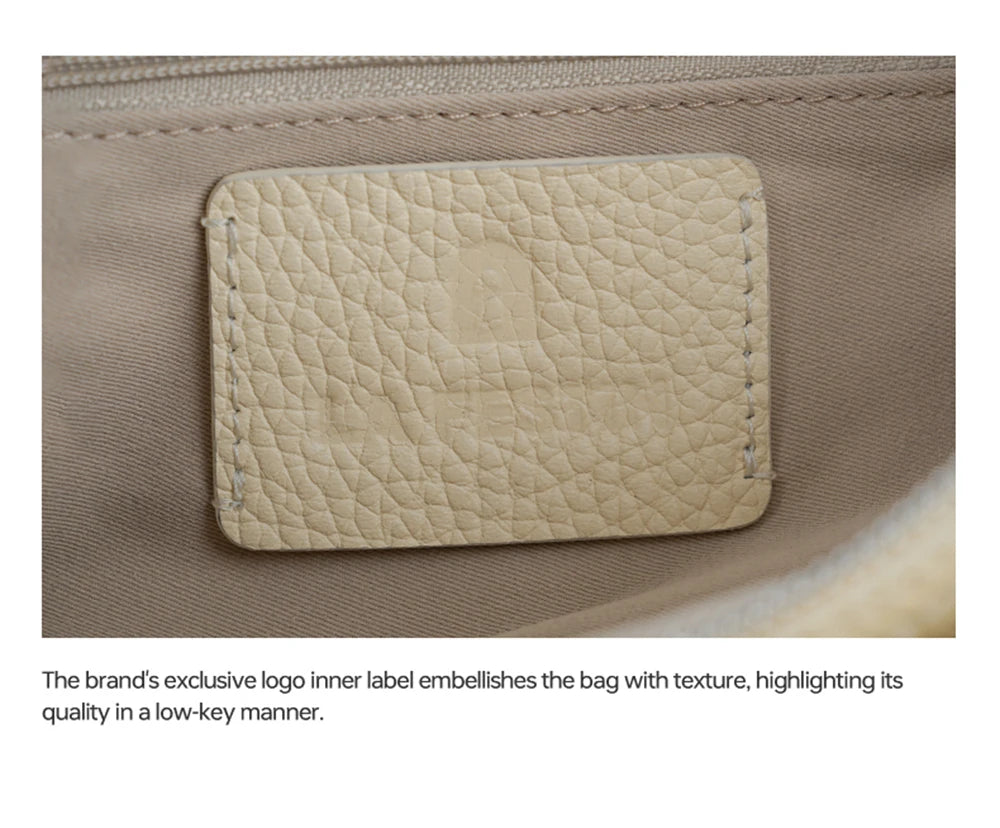 Genuine Leather Half Moon Shoulder and Crossbody Tote