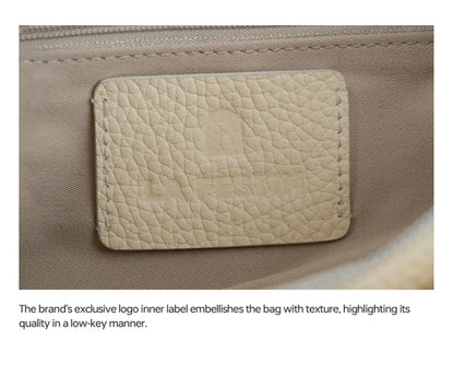 Genuine Leather Half Moon Shoulder and Crossbody Tote