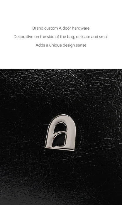 Genuine Leather Structured Tote Bag