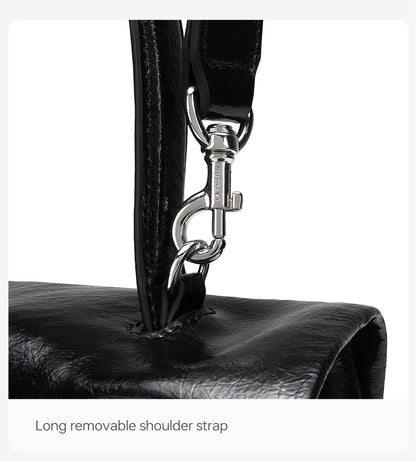 Split Leather Shoulder Crossbody Tote Bag