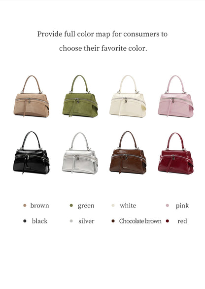 Green Split Leather Shoulder and Crossbody Bag