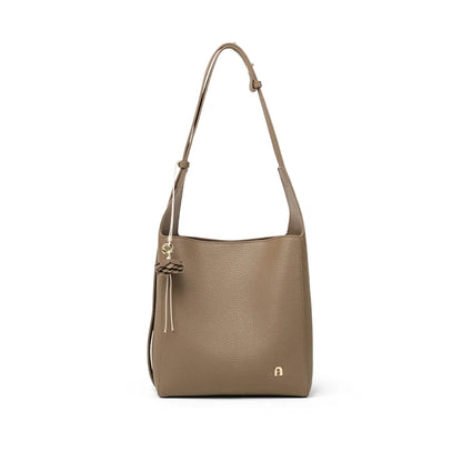 Soft Genuine Leather Bucket Bag