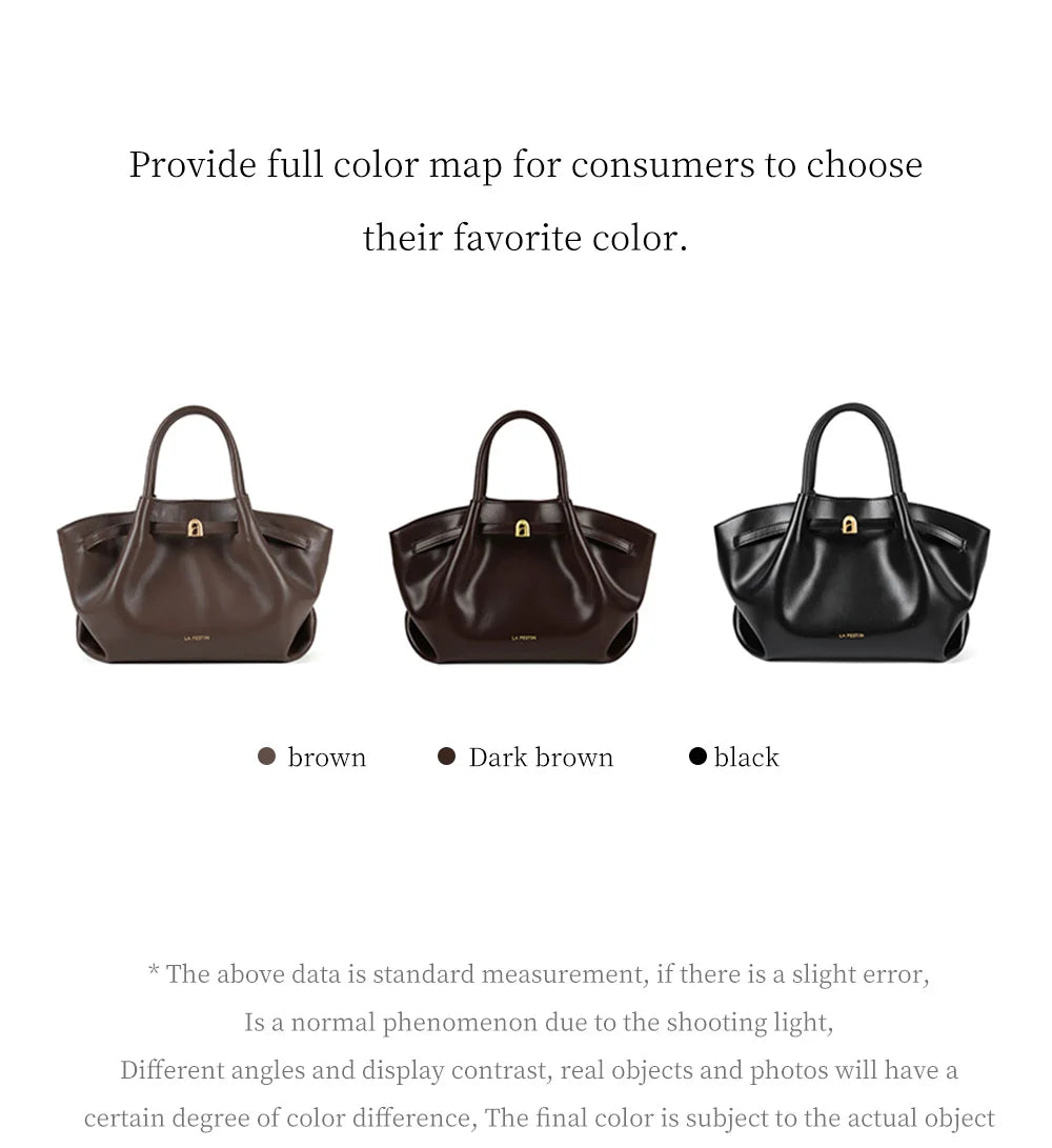 Split Leather Structured Tote Bag